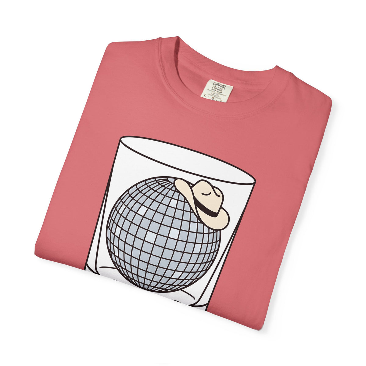Disco Ball Glass T-Shirt Cowgirl Festivity Gift Women Cartoon T-Shirt Mirror Ball T-Shirt Rodeo Fan Comic T-Shirt Party Graphic Hand Drawn Cowboy