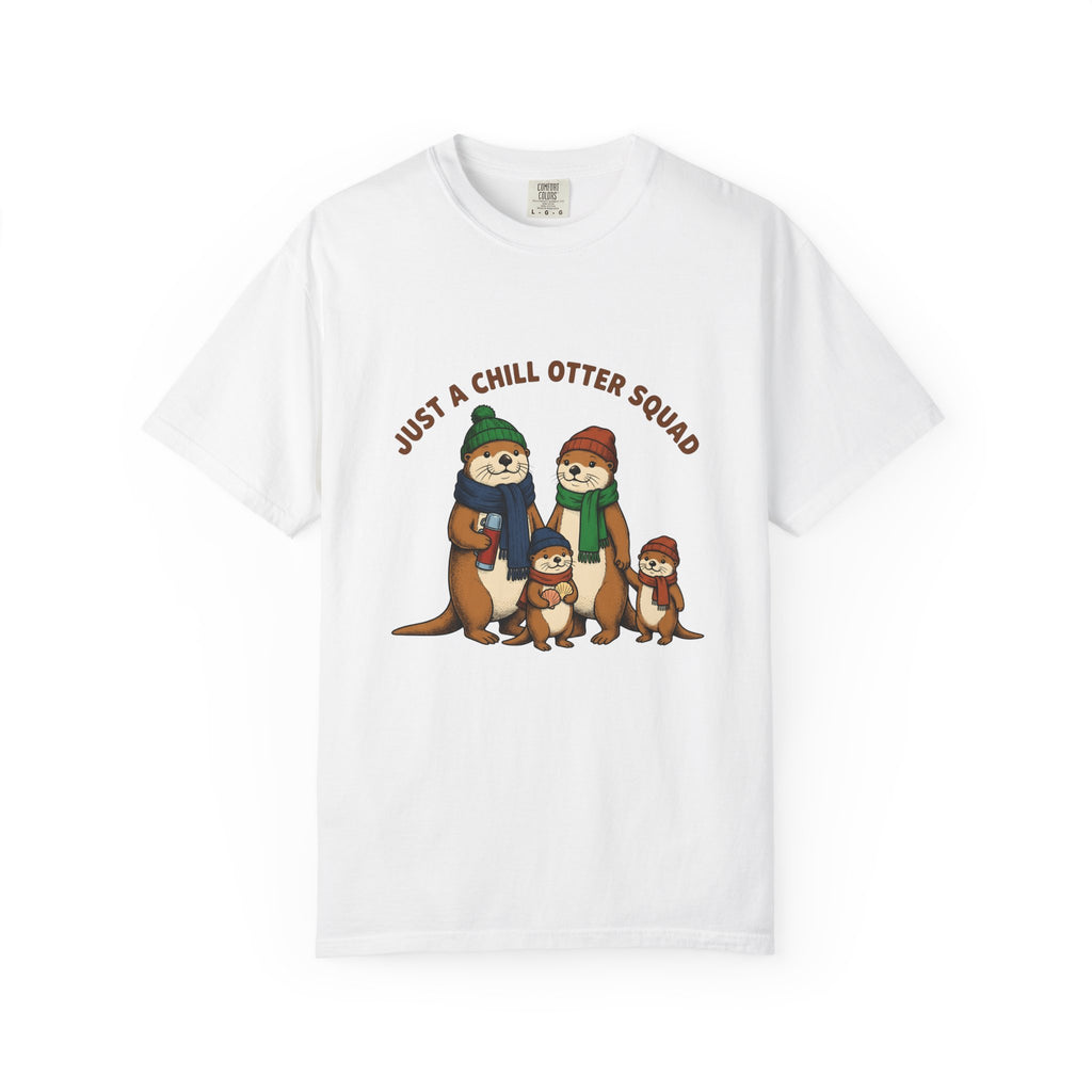 Otter Group T-Shirt Funny Wildlife Gift Women Comic T-Shirt Otters T-Shirt Humor Fan Cartoon T-Shirt Animal Graphic Sketch Beanies T-Shirt