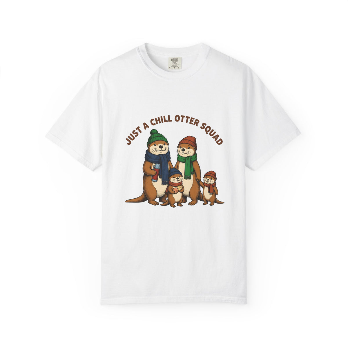 Otter Group T-Shirt Funny Wildlife Gift Women Comic T-Shirt Otters T-Shirt Humor Fan Cartoon T-Shirt Animal Graphic Sketch Beanies T-Shirt