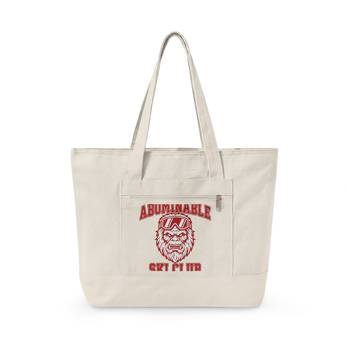 Abominable Snowman Face Tote Bag Christmas Cold Gift Women Strong Tote Bag Yeti Tote Bag Xmas Fan Vintage Tote Bag Frosty Graphic Antique Snow Goggles