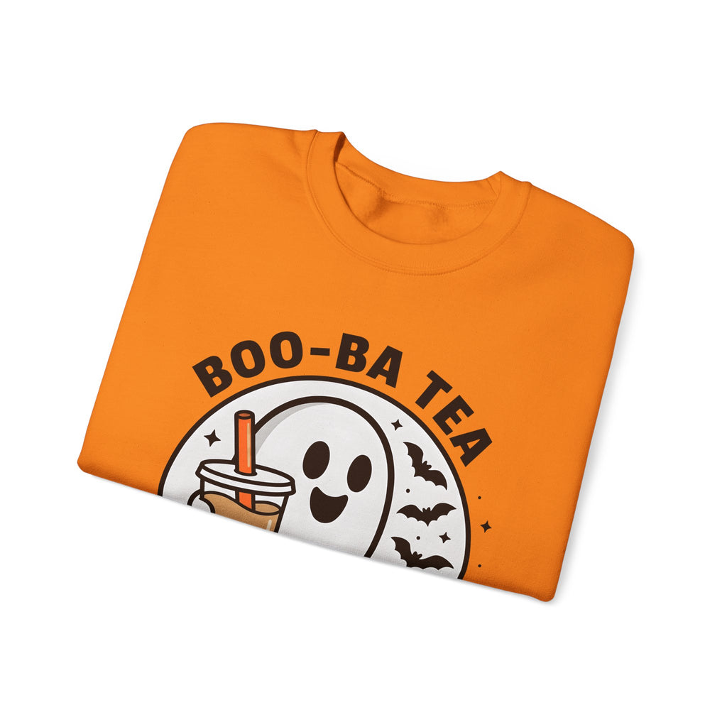 Ghost Bubble Tea Sweatshirt Halloween Cuisine Gift Women Charming Sweatshirt Boba Sweatshirt Halloween Fan Cute Sweatshirt Food Graphic Animated Bats