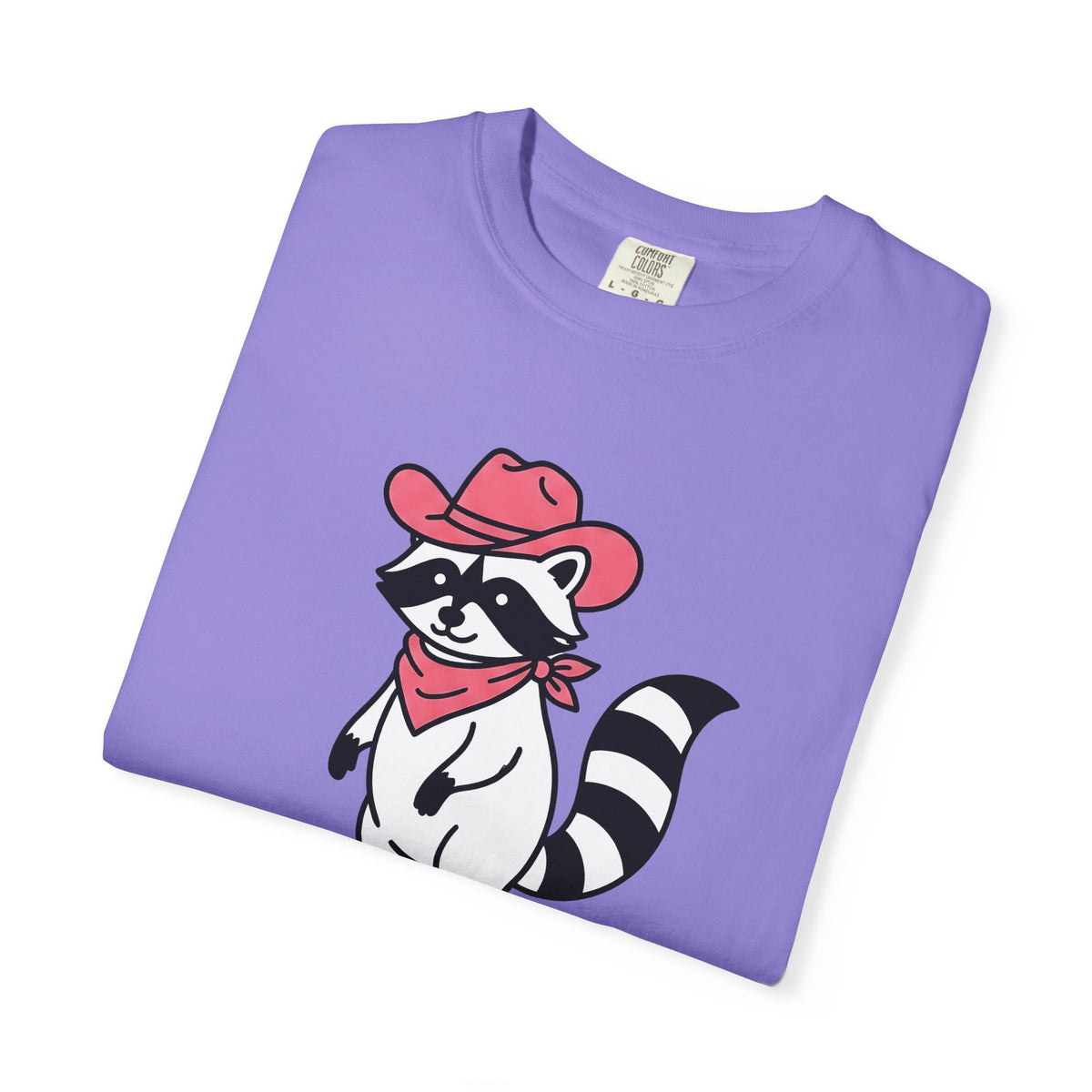 Raccoon Cowgirl T-Shirt Cowgirl Pet Gift Women Cartoon T-Shirt Raccoon T-Shirt Cowgirl Fan Cartoonish T-Shirt Animal Graphic Sketch Cowboy Hat