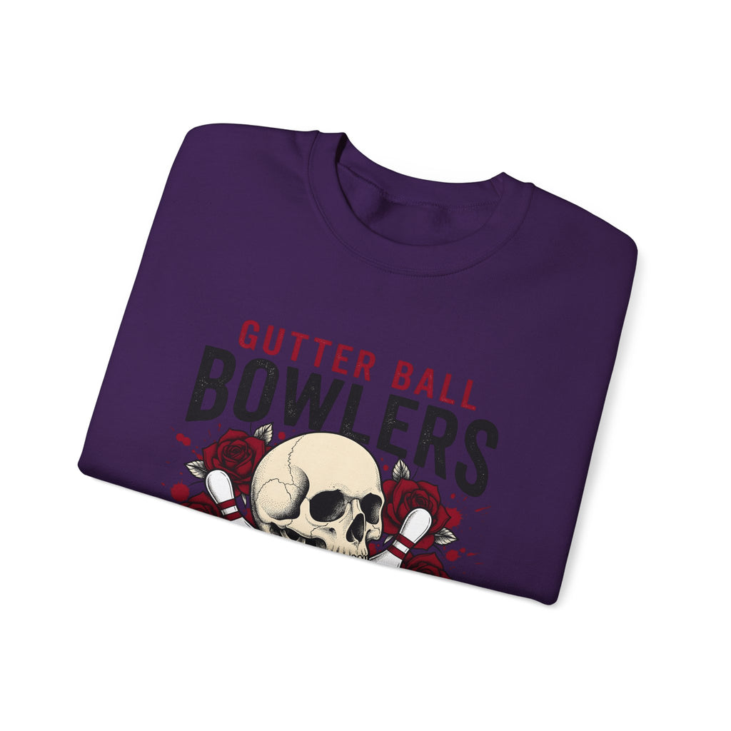 Skull Bowling Pins Sweatshirt Bowling Humor Gift Women Tattoo Sweatshirt Bowling Pin Sweatshirt Bowling Fan Traditional Sweatshirt Funny Graphic Vintage Roses