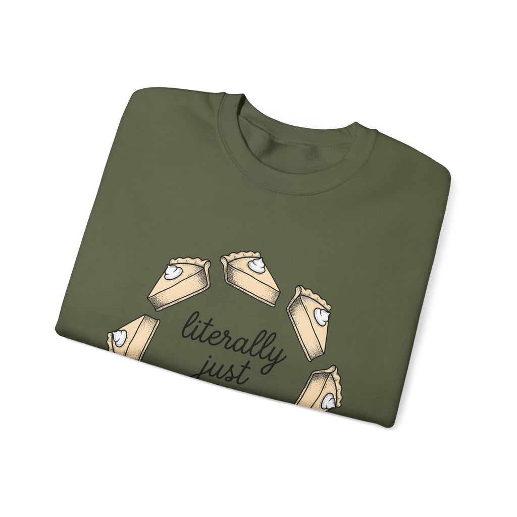 Pie Pieces Holiday Cuisine Gift Sketch Pastry Christmas Fan Hand Drawn Food Retro Cream Sweatshirt