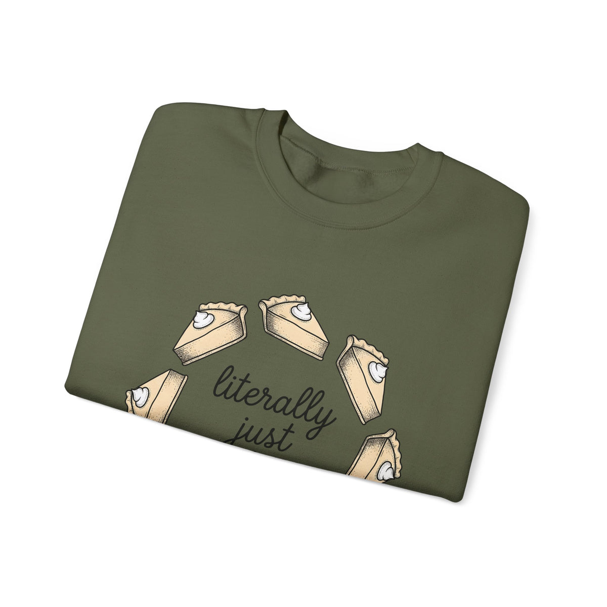 Pie Pieces Holiday Cuisine Gift Sketch Pastry Christmas Fan Hand Drawn Food Retro Cream Sweatshirt