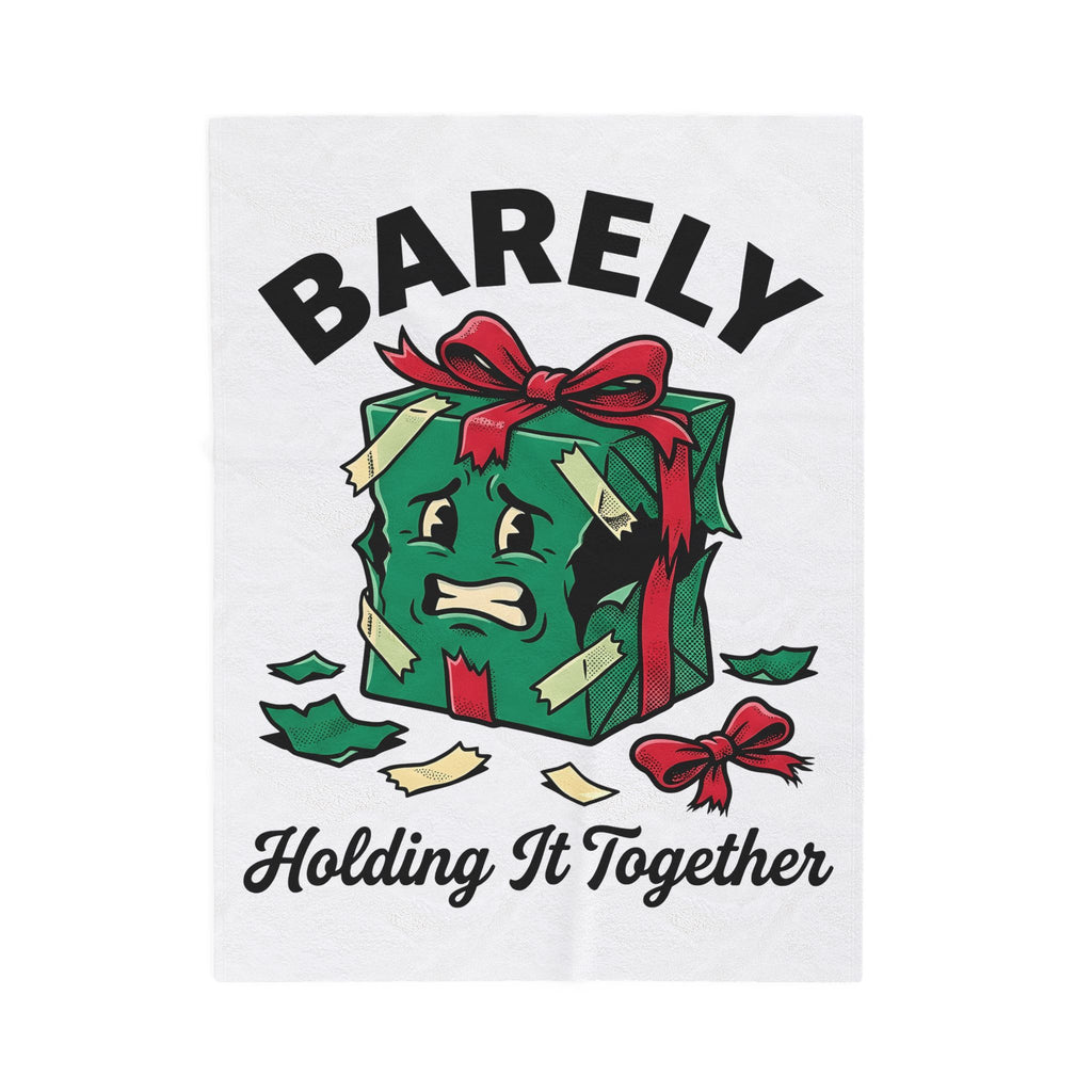 Weathered Package Blanket Christmas Comedy Gift Women Animated Blanket Parcel Blanket Xmas Fan Cartoon Blanket Humor Graphic Old School Knot Blanket