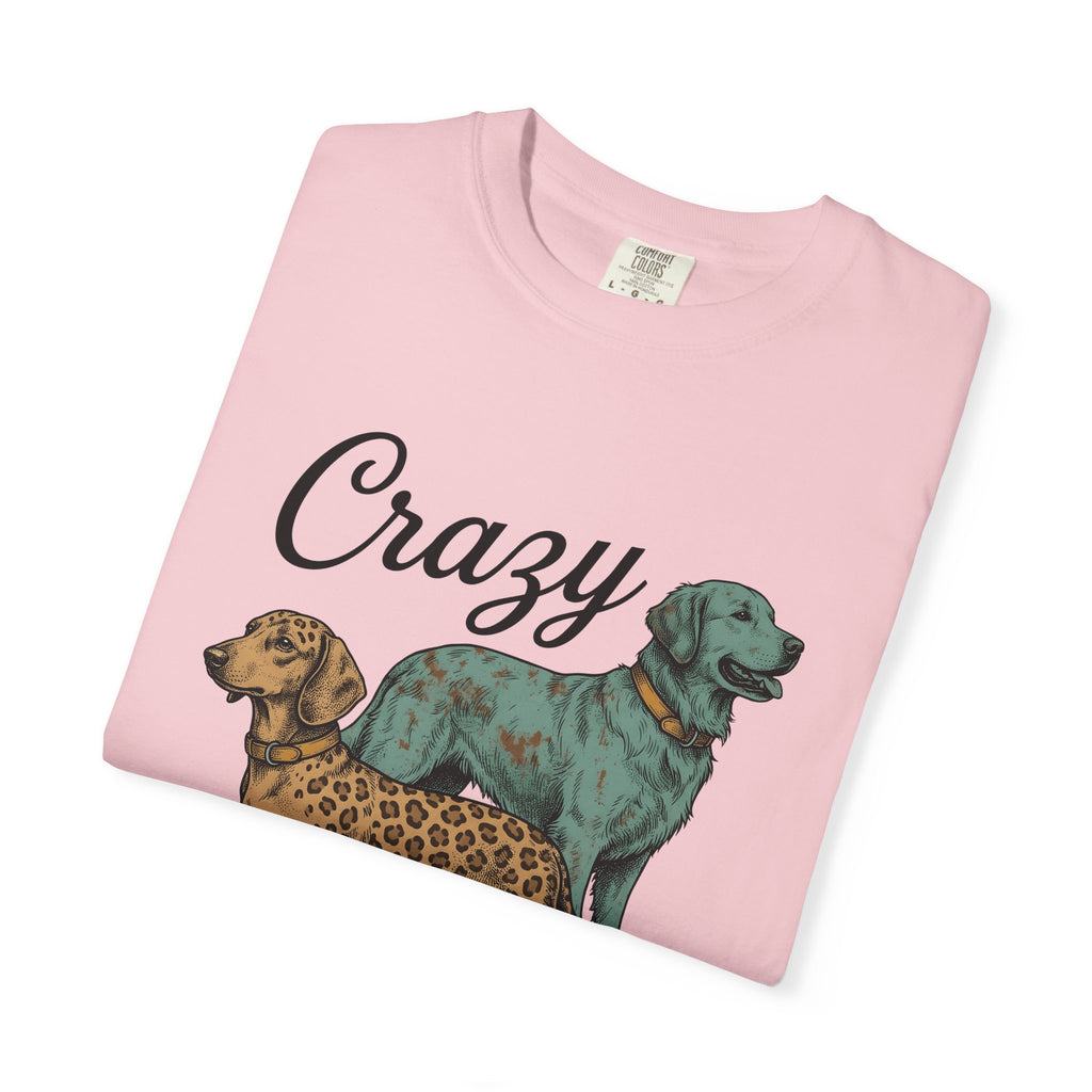 Dog Duo T-Shirt Dog Mom Pets Gift Women Vintage T-Shirt Canine T-Shirt Dog Mom Fan Retro T-Shirt Animal Graphic Hand Drawn Leopard Print T-Shirt