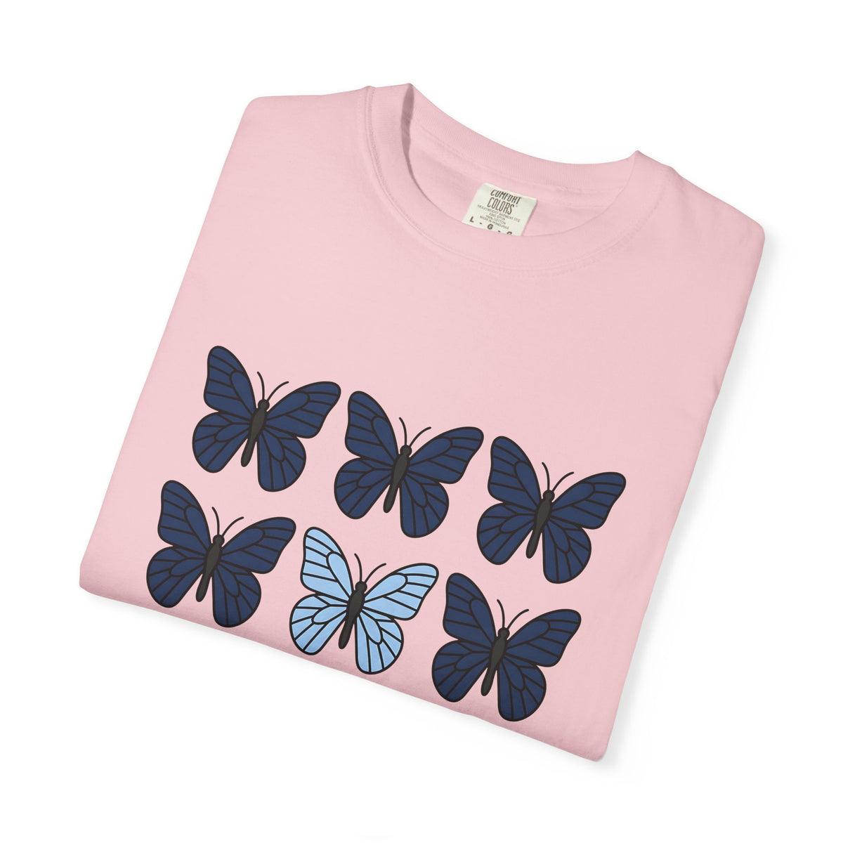 Butterfly Motif T-Shirt Boho Chic Plants Gift Women Plain T-Shirt Butterfly T-Shirt Hippie Fan Simple T-Shirt Floral Graphic Fresh Proportion