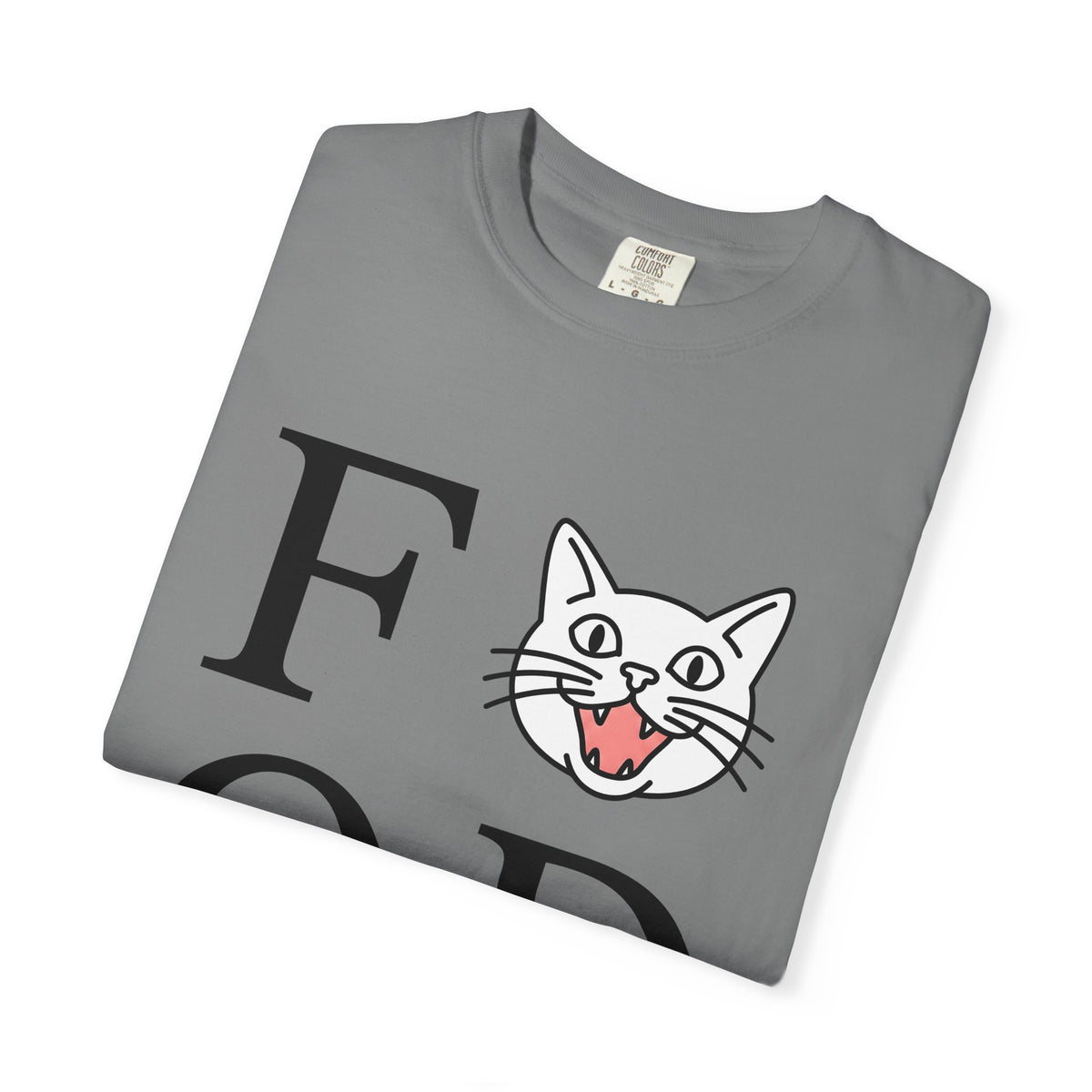 Cat Face Graphic T-Shirt Cat Humor Gift Women Minimalist T-Shirt Kitty T-Shirt Feline Fan Simple T-Shirt Funny Graphic Modern Bold Letters T-Shirt