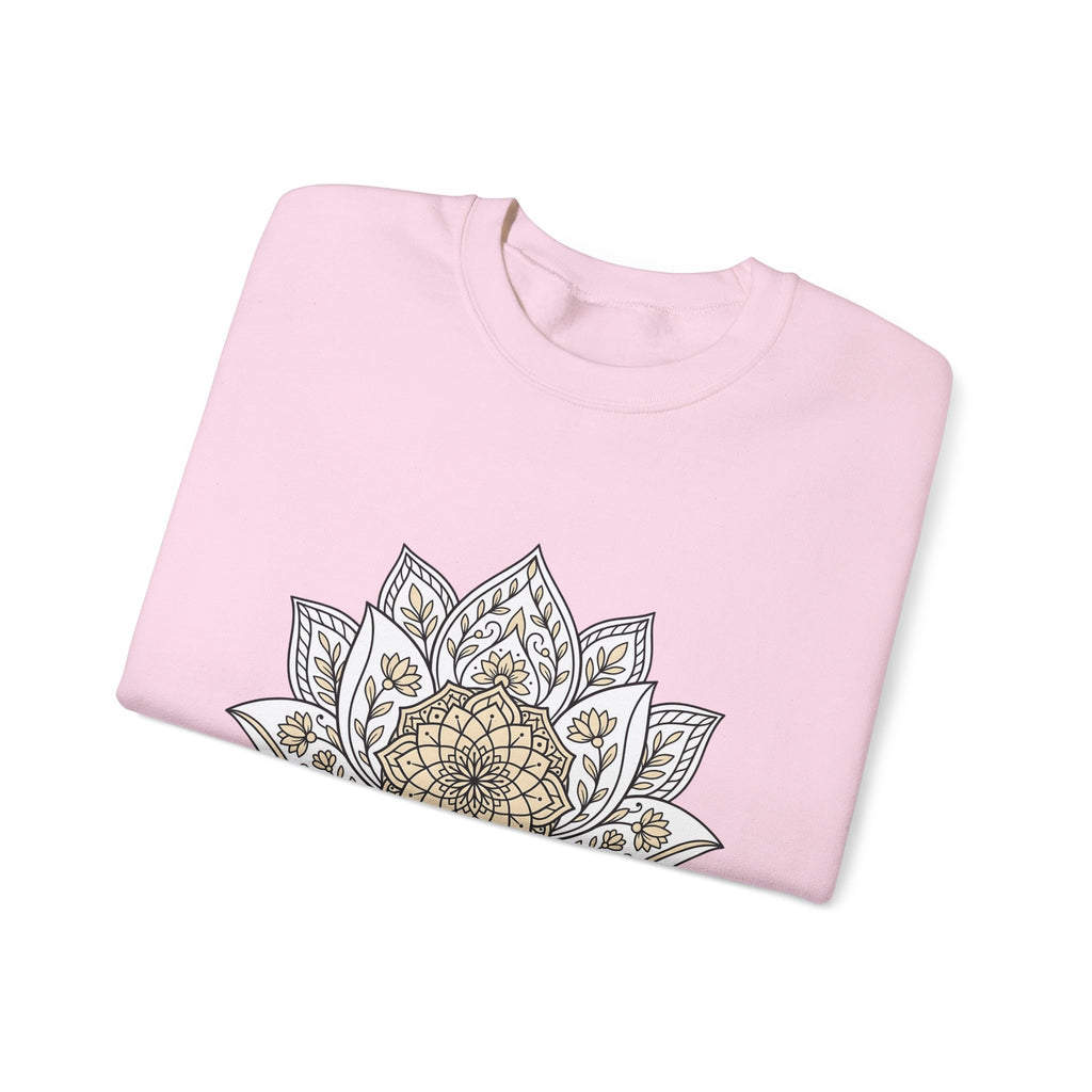 Mandala Bloom Sweatshirt Boho Chic Mindfulness Gift Women Folk Sweatshirt Flower Sweatshirt Bohemian Enthusiast Tribal Sweatshirt Meditation Graphic Clean