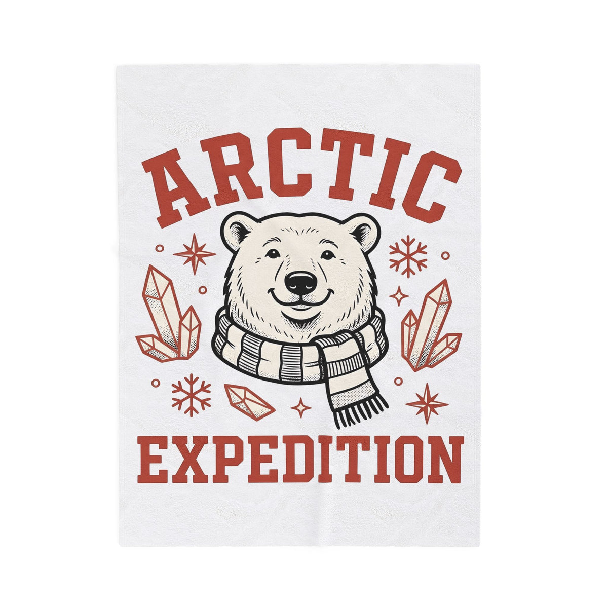 White Bear Blanket Christmas Cold Season Gift Women Comic Blanket Polar Bear Blanket Winter Fan Cartoon Blanket Frost Graphic Retro Ice Crystals