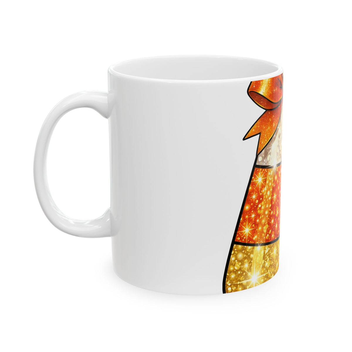 Candy Corn Mug Halloween Candy Gift Women Glitter Mug Triangular Corn Mug Spooky Fan Sparkling Mug Sweets Graphic Kawaii Bow Mug