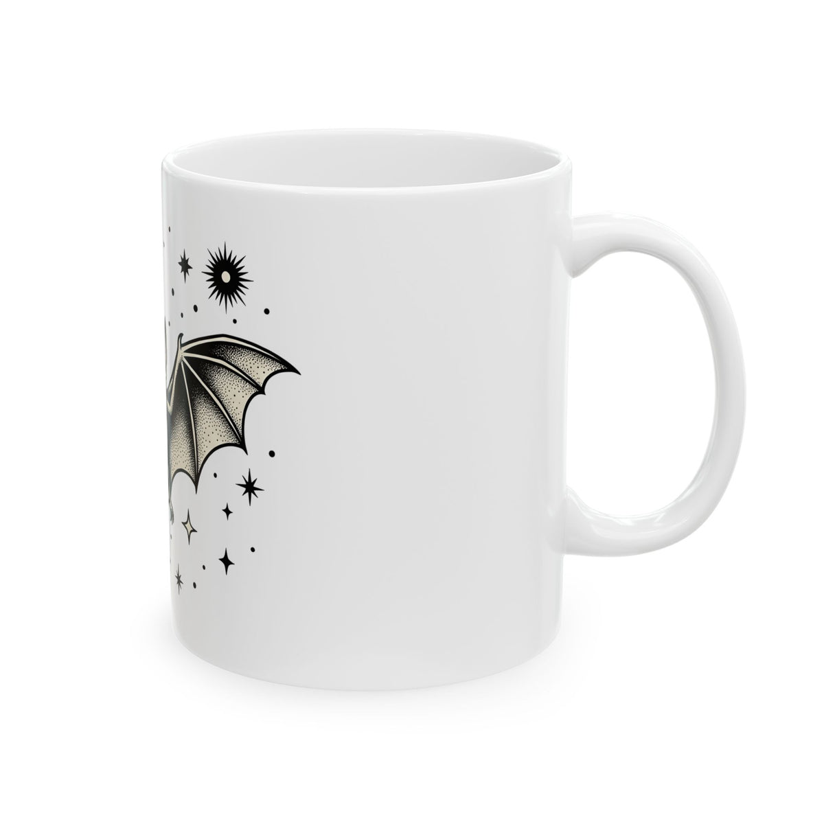 Bat Clipart Mug Cottagecore Dark Art Gift Women Old School Mug Flying Bat Mug Cottage Fan Retro Mug Gothic Graphic Doodle Twinkle