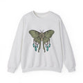 Luna Moth Sweatshirt Boho Chic Nature Gift Women Tattoo Sweatshirt Actias Luna Sweatshirt Hippie Fan Tribal Sweatshirt Environmental Graphic Vintage Crystals