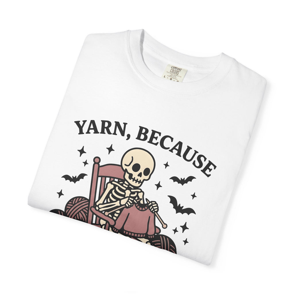 Skull Knitting T-Shirt Halloween Fabric Gift Women Comic T-Shirt Knitting T-Shirt Horror Fan Cartoon T-Shirt Textile Graphic Rustic Bat Wings