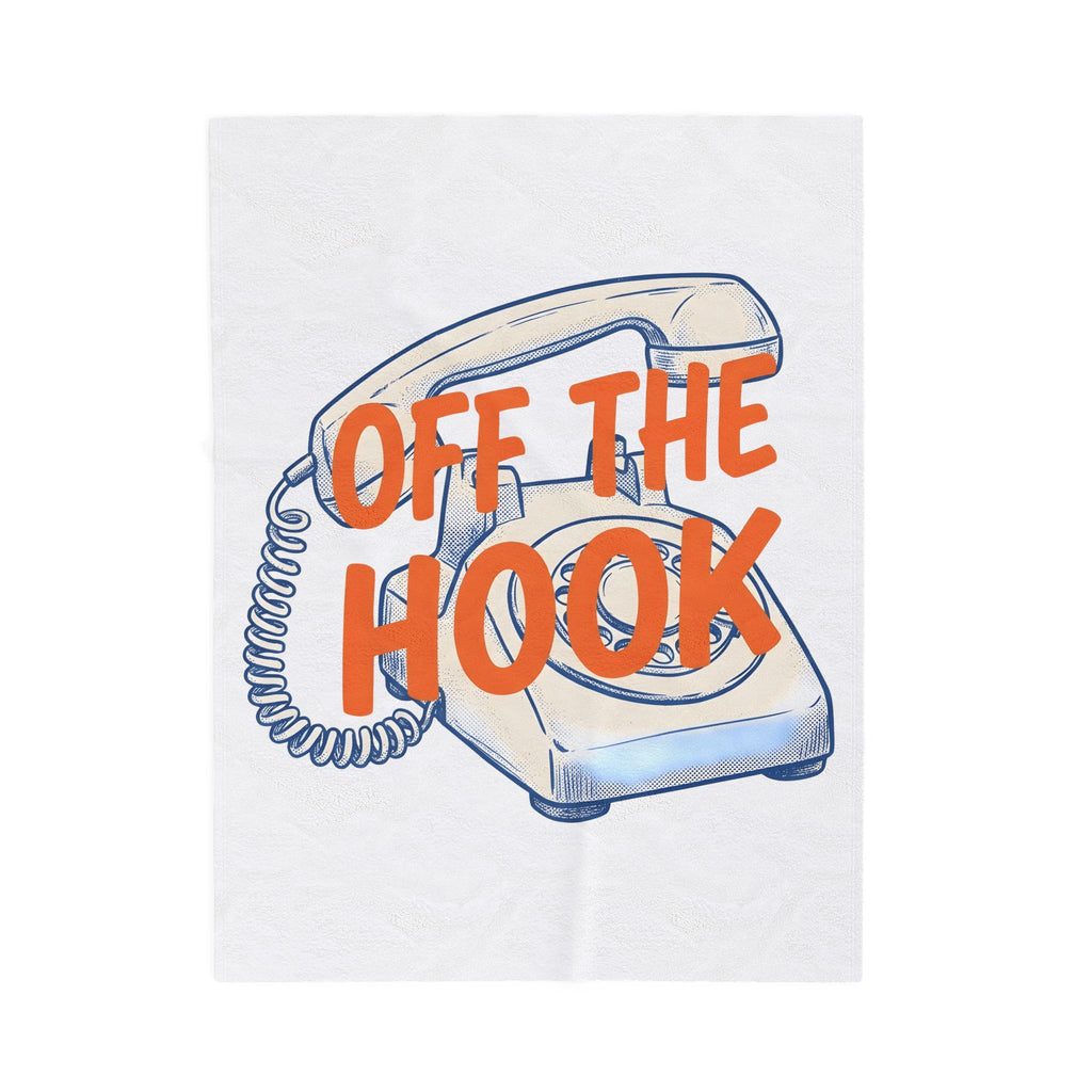 Vintage Telephone Blanket Funny Comedy Gift Women Retro Blanket Old Phone Blanket Humor Fan Vintage Style Blanket Comedy Graphic Throwback Thick