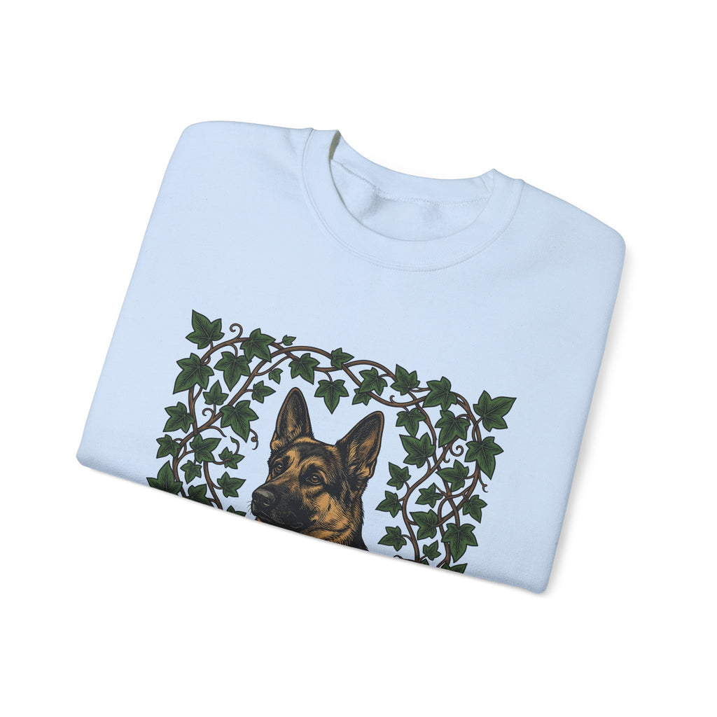 German Shepherd Dog Sweatshirt Dog Outdoors Gift Women Realistic Sweatshirt Alsatian Sweatshirt Dog Fan Shepherd Graphic Sweatshirt Retro Vine Sweatshirt