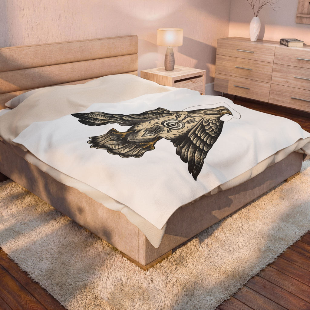 Eagle Design Blanket Sports Wildlife Gift Women Tribal Blanket Bald Eagle Blanket Athlete Fan Native Blanket Wildlife Graphic Classic Spear Blanket