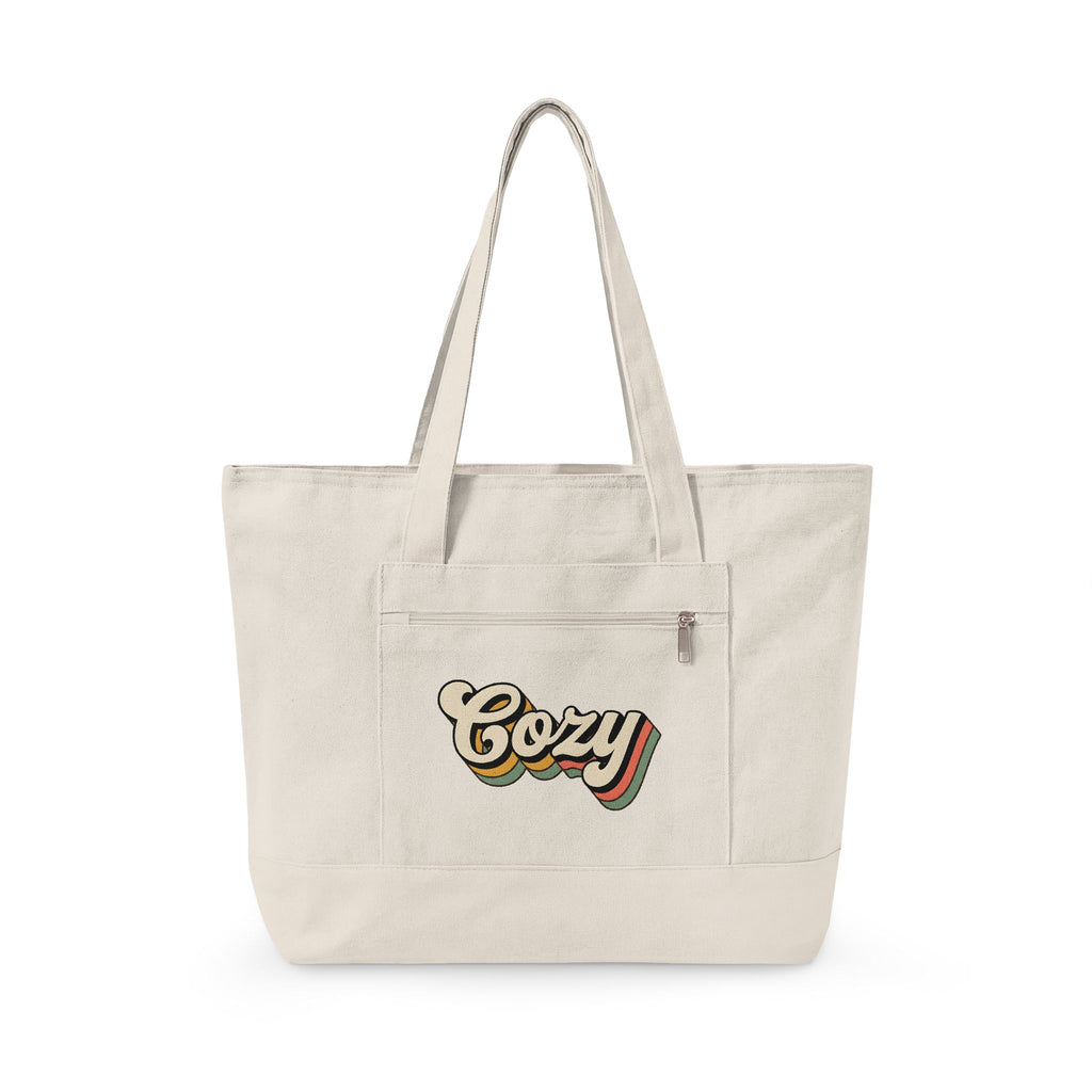 Old School Text Holiday Seasonal Gift Heavy Retro Typography Festive Fan Holiday Nostalgic Rainbow Tote Bag