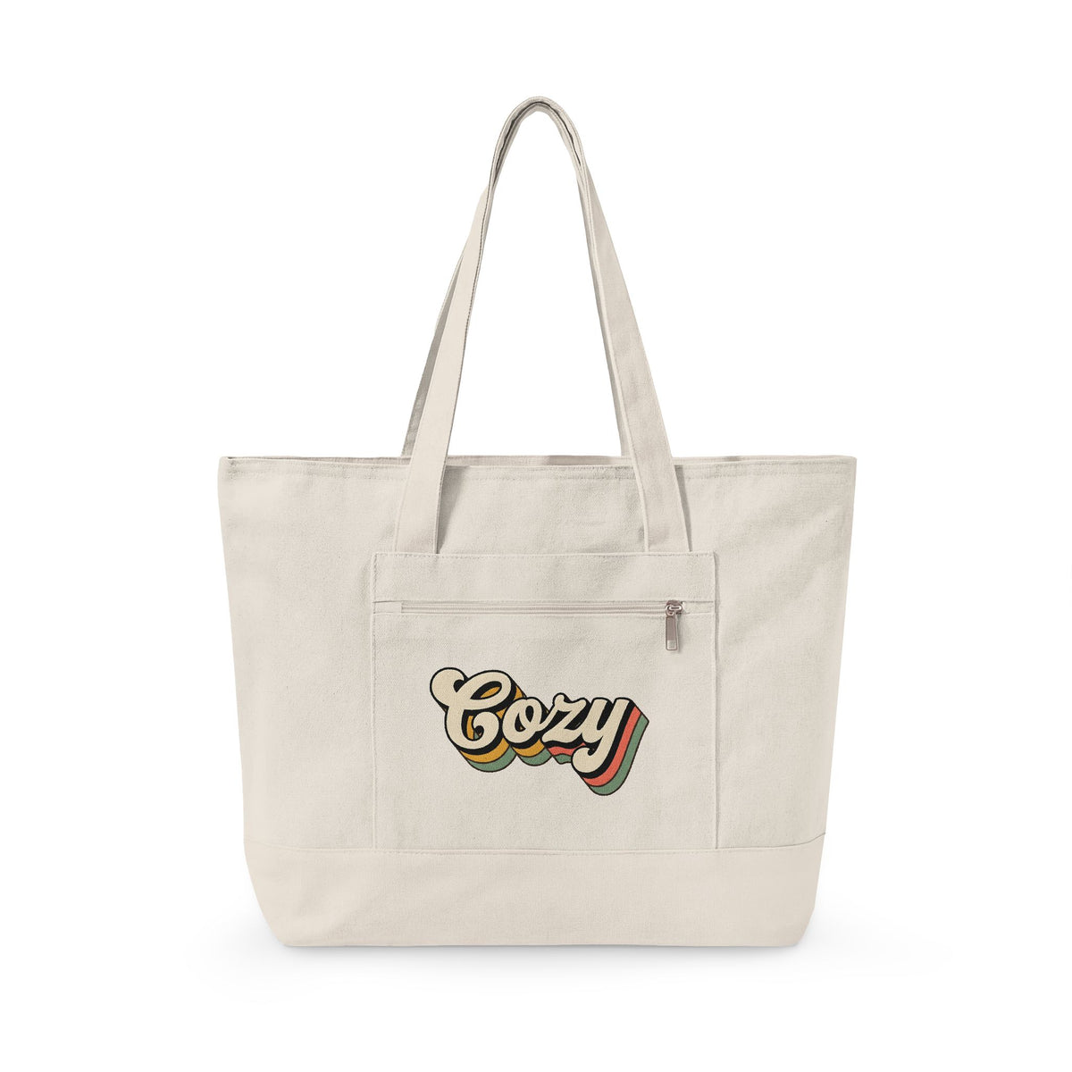 Old School Text Holiday Seasonal Gift Heavy Retro Typography Festive Fan Holiday Nostalgic Rainbow Tote Bag
