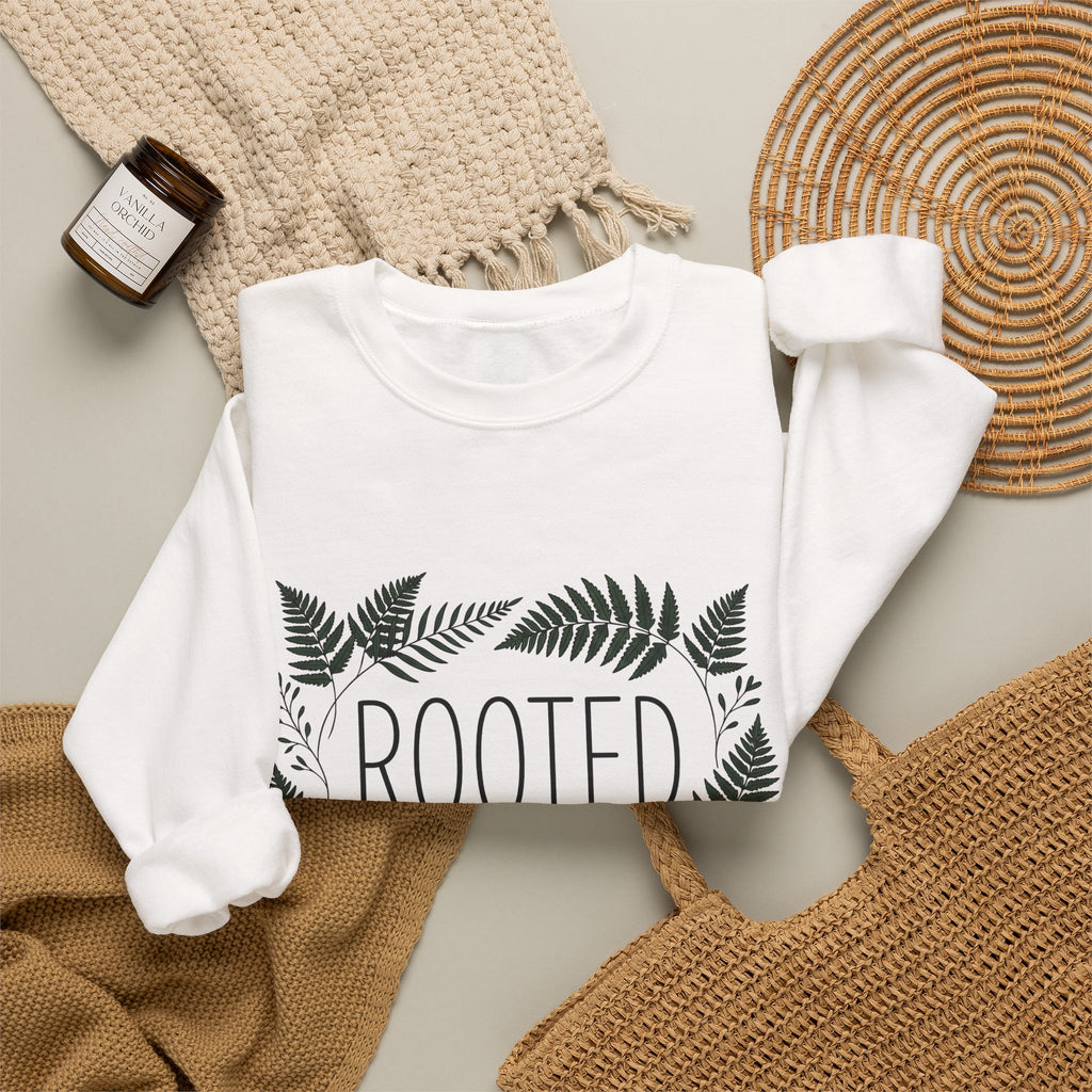 Fern Fronds Sweatshirt Mom Outdoors Gift Women Floral Sweatshirt Fiddlehead Sweatshirt Mother Enthusiast Botanical Sweatshirt Adventure Graphic Simple Leaves