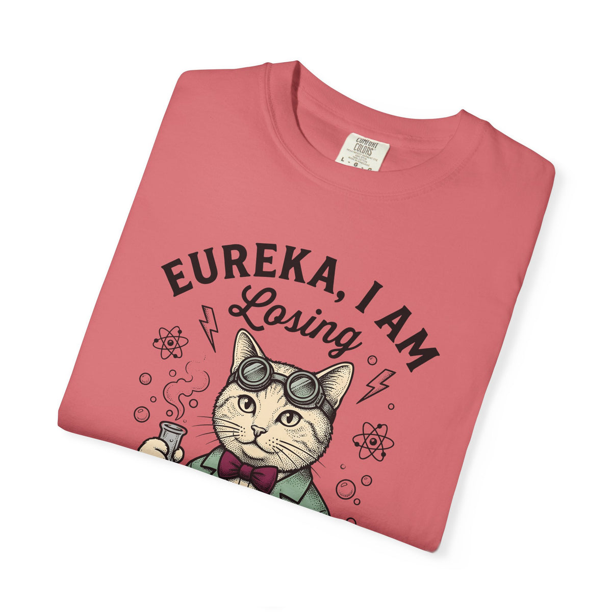 Scientist Cat T-Shirt Cat Science Gift Women Vintage T-Shirt Feline T-Shirt Cat Fan Retro T-Shirt Scientific Graphic Hand Drawn Beaker T-Shirt
