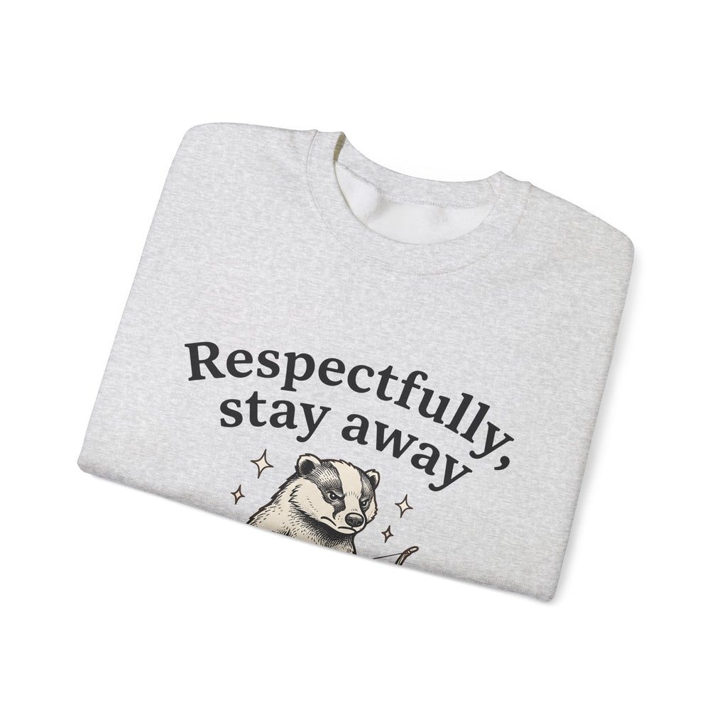 Badger Bow Accessory Sweatshirt Funny Fauna Gift Women Cartoon Sweatshirt Hair Bow Sweatshirt Humor Fan Comic Sweatshirt Wildlife Graphic Old School Glimmers