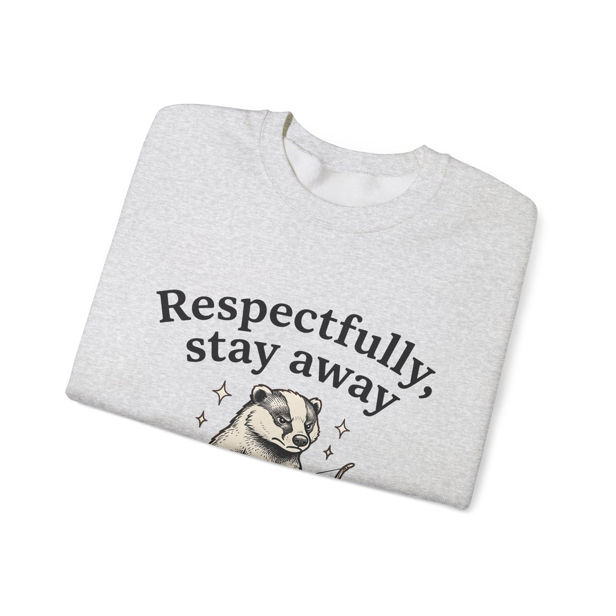 Badger Bow Accessory Sweatshirt Funny Fauna Gift Women Cartoon Sweatshirt Hair Bow Sweatshirt Humor Fan Comic Sweatshirt Wildlife Graphic Old School Glimmers