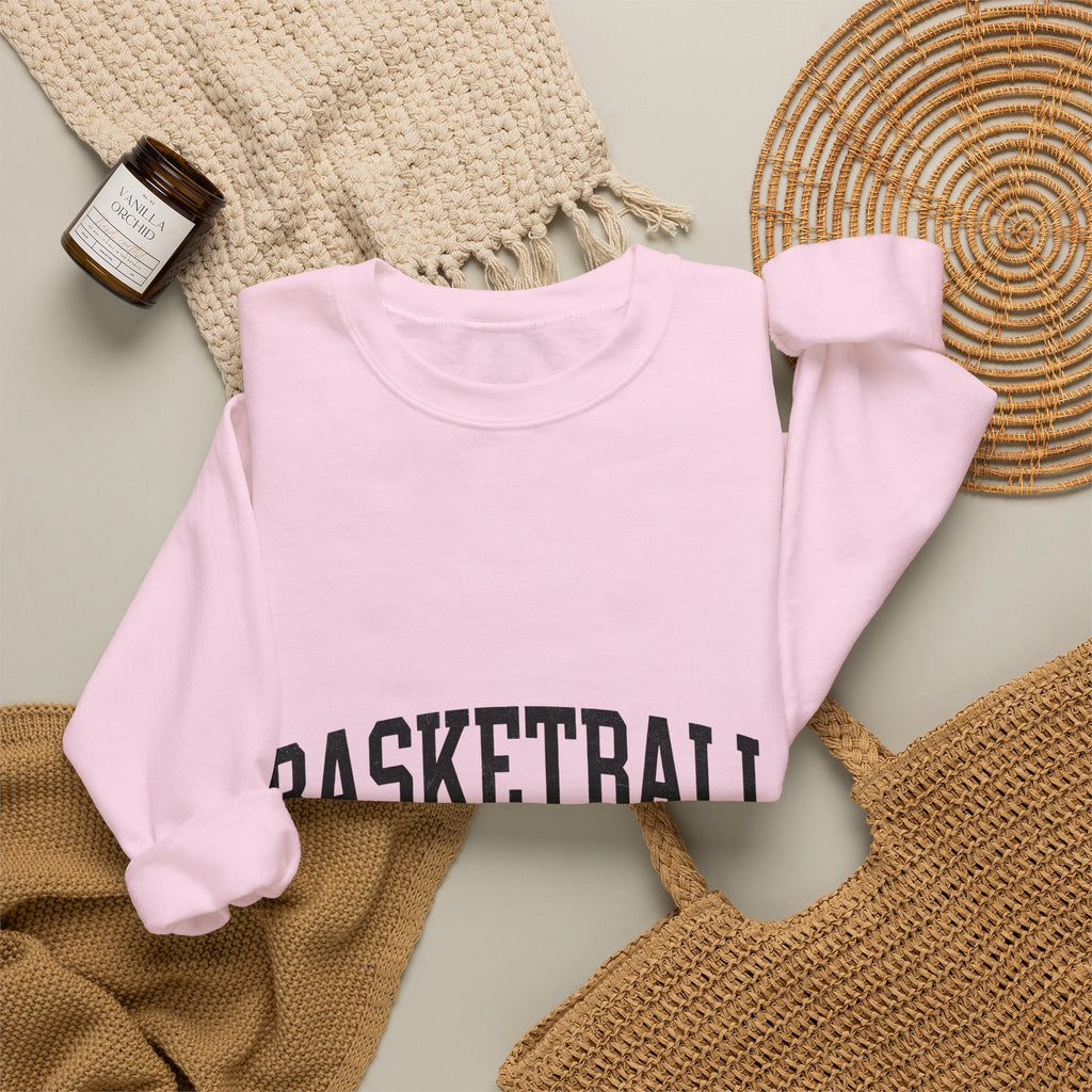 Team Text Sweatshirt Moms Basketball Accessories Gift Women Hand Drawn Sweatshirt Group Message Sweatshirt Mom Fan Handdrawn Sweatshirt Basketball Graphic Old
