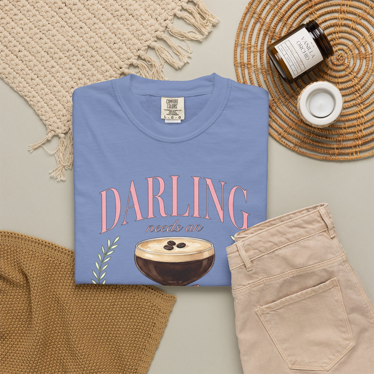 Espresso Martini T-Shirt Coffee Cocktail Gift Women Watercolor T-Shirt Martini T-Shirt Coffee Fan Cocktail Design T-Shirt Hand Drawn Pink Bow