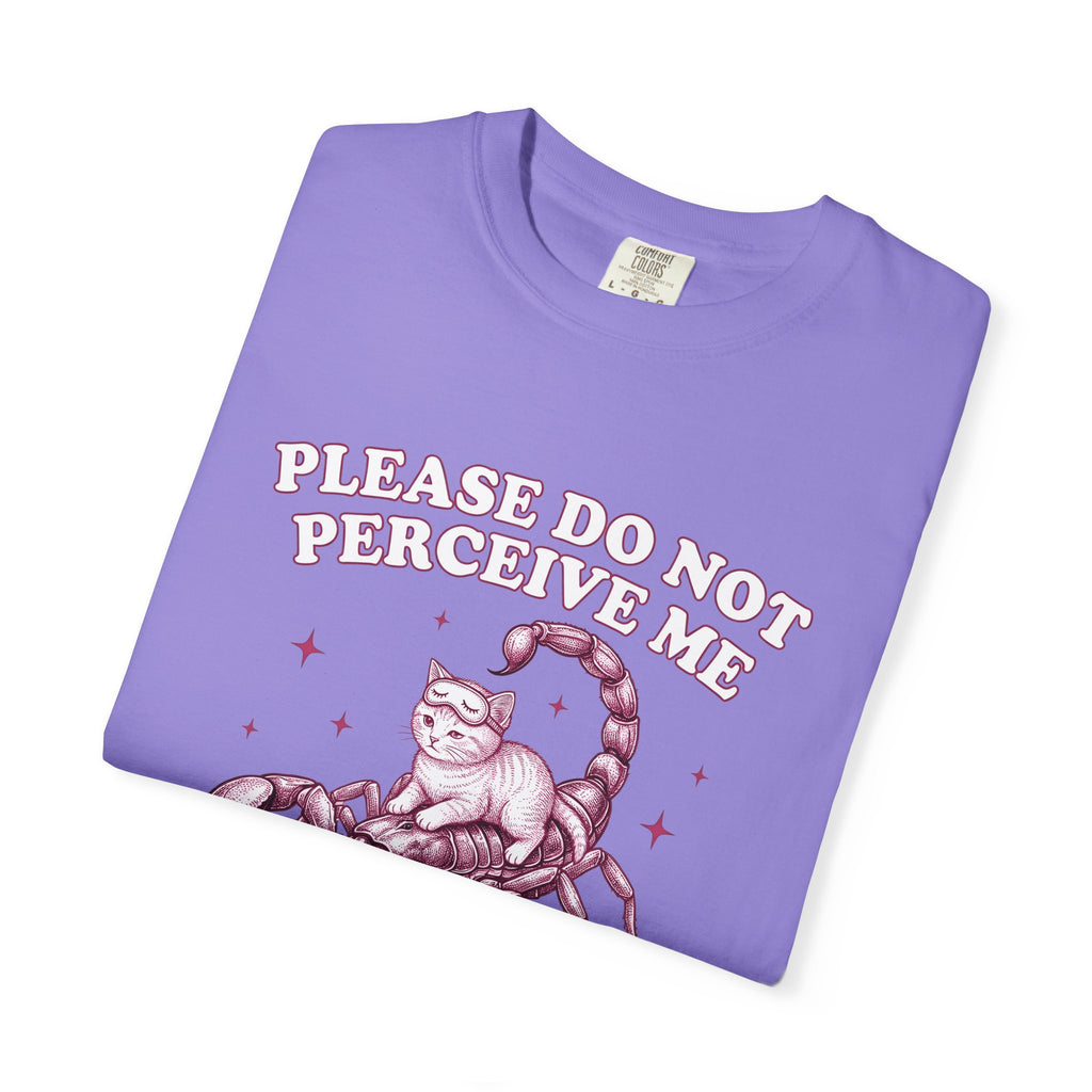 Cat Scorpion T-Shirt Cat Satire Gift Women Cartoon T-Shirt Scorpion T-Sh