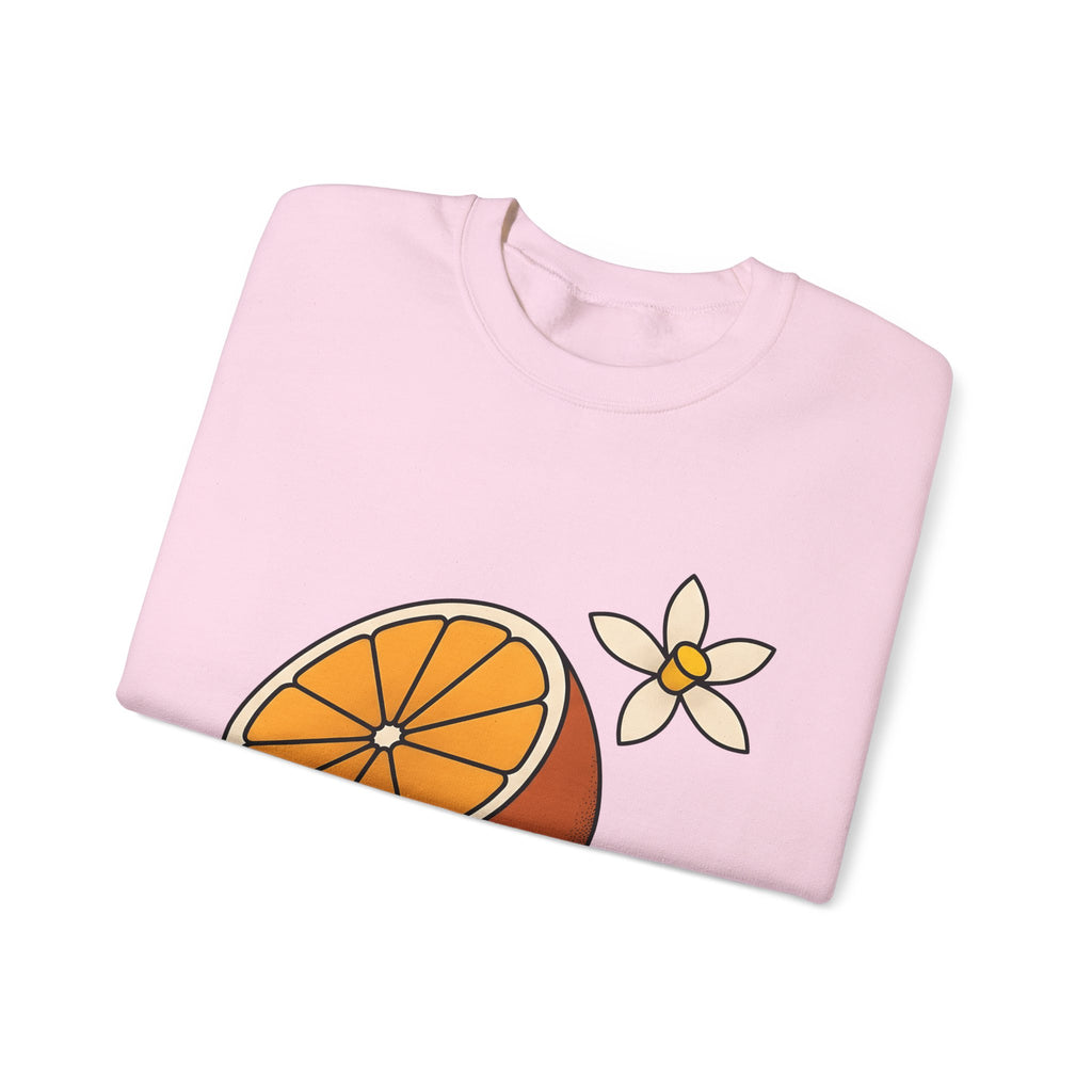 Tangerine Segment Sweatshirt Boho Chic Gardening Gift Women Modern Sweatshirt Mandarin Sweatshirt Bohemian Fan Contemporary Sweatshirt Gardener Graphic Classic
