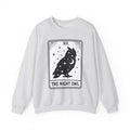 Owl Silhouette Sweatshirt Boho Chic Tarot Gift Women Celestial Sweatshirt Hoot Sweatshirt Bohemian Fan Mystical Sweatshirt Oracle Graphic Vintage Stars Sweatshirt