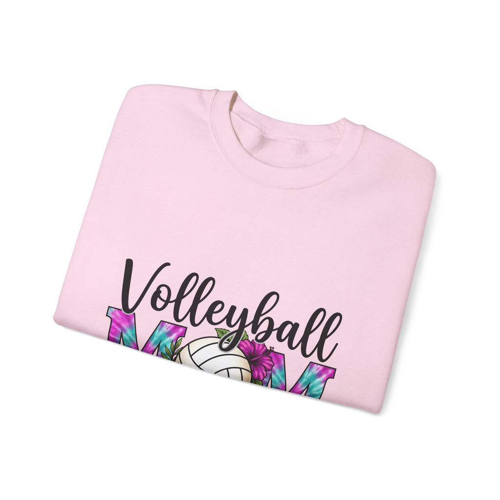 Volleyball Floral Sweatshirt Volleyball Mom Sports Gift Women Tie Dye Sweatshirt Volleyball Sweatshirt Volleyball Enthusiast Batik Sweatshirt Athletic Graphic