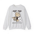 Frog Tea Sweatshirt Funny Animal Gift Women Cartoon Sweatshirt Tea Sweatshirt Humor Fan Comic Sweatshirt Creature Graphic Vintage Suit Sweatshirt