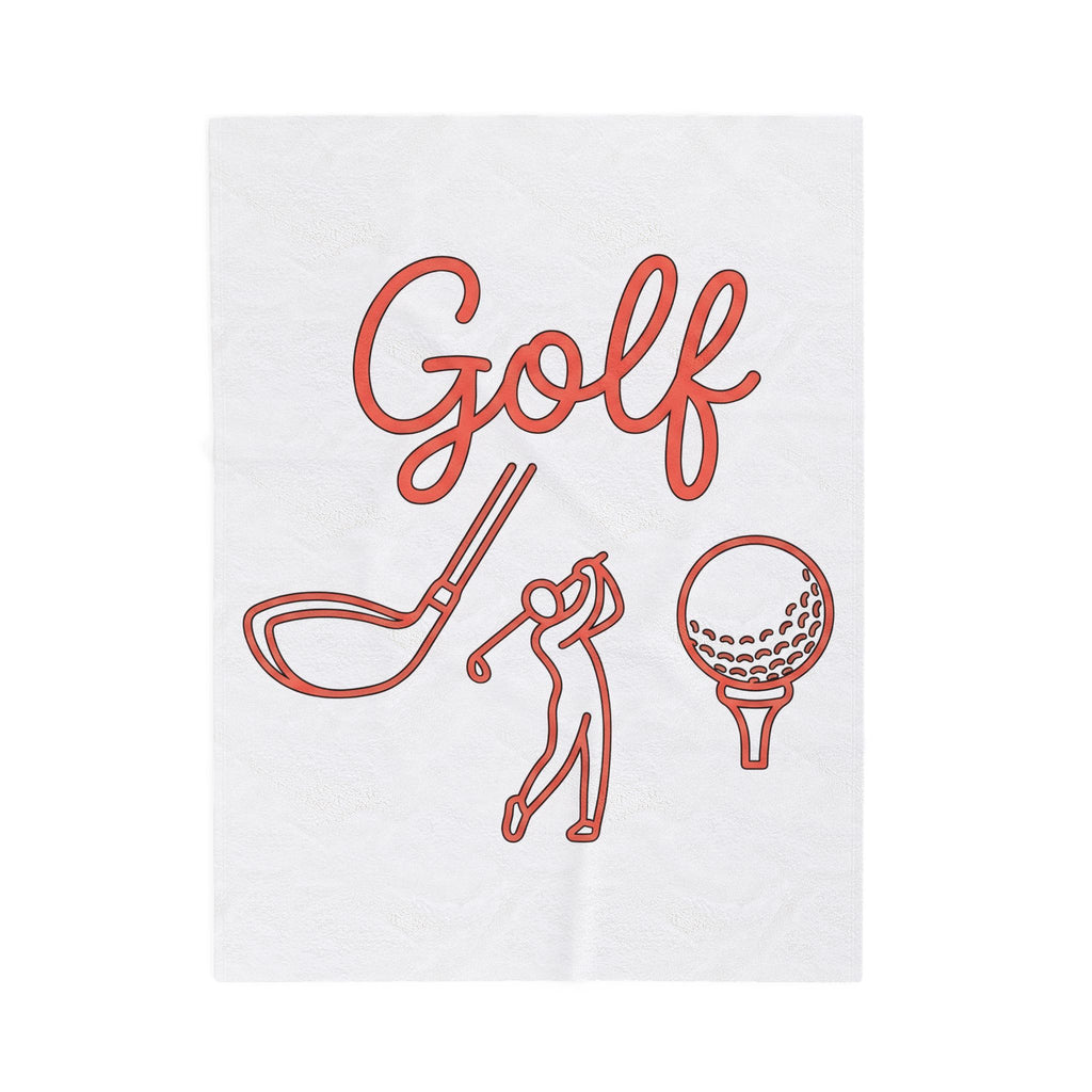 Golf Athlete Blanket Golf Pastime Gift Women Simple Design Blanket Golfer Blanket Golfing Enthusiast Minimalist Blanket Leisure Graphic Outline