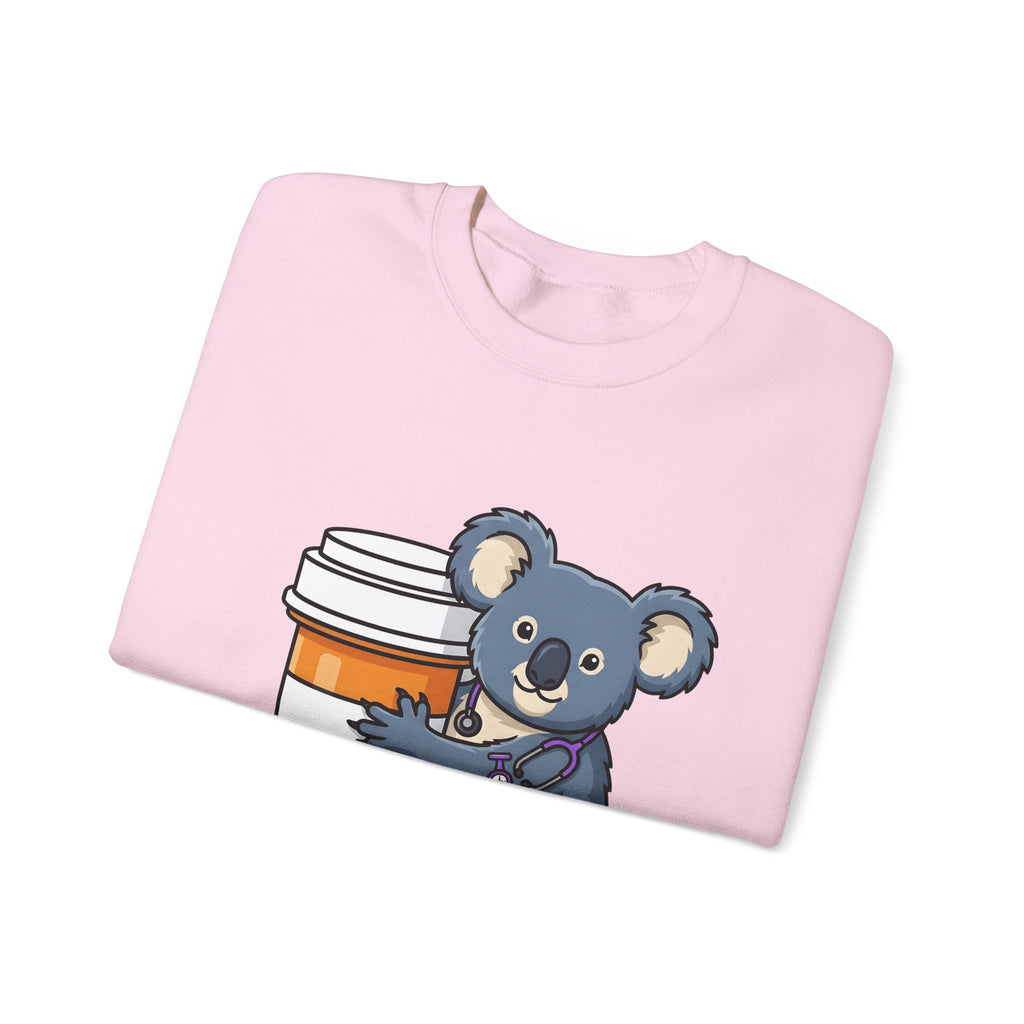 Koala Stethoscope Sweatshirt Nurses Animal Gift Women Cute Cartoon Sweatshirt Stethoscopes Sweatshirt Nurse Enthusiast Cartoonish Sweatshirt Wildlife Graphic