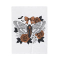 Skull Butterfly Blanket Halloween Horror Gift Women Body Art Blanket Sugar Skull Blanket Horror Fan Tattoo Blanket Macabre
