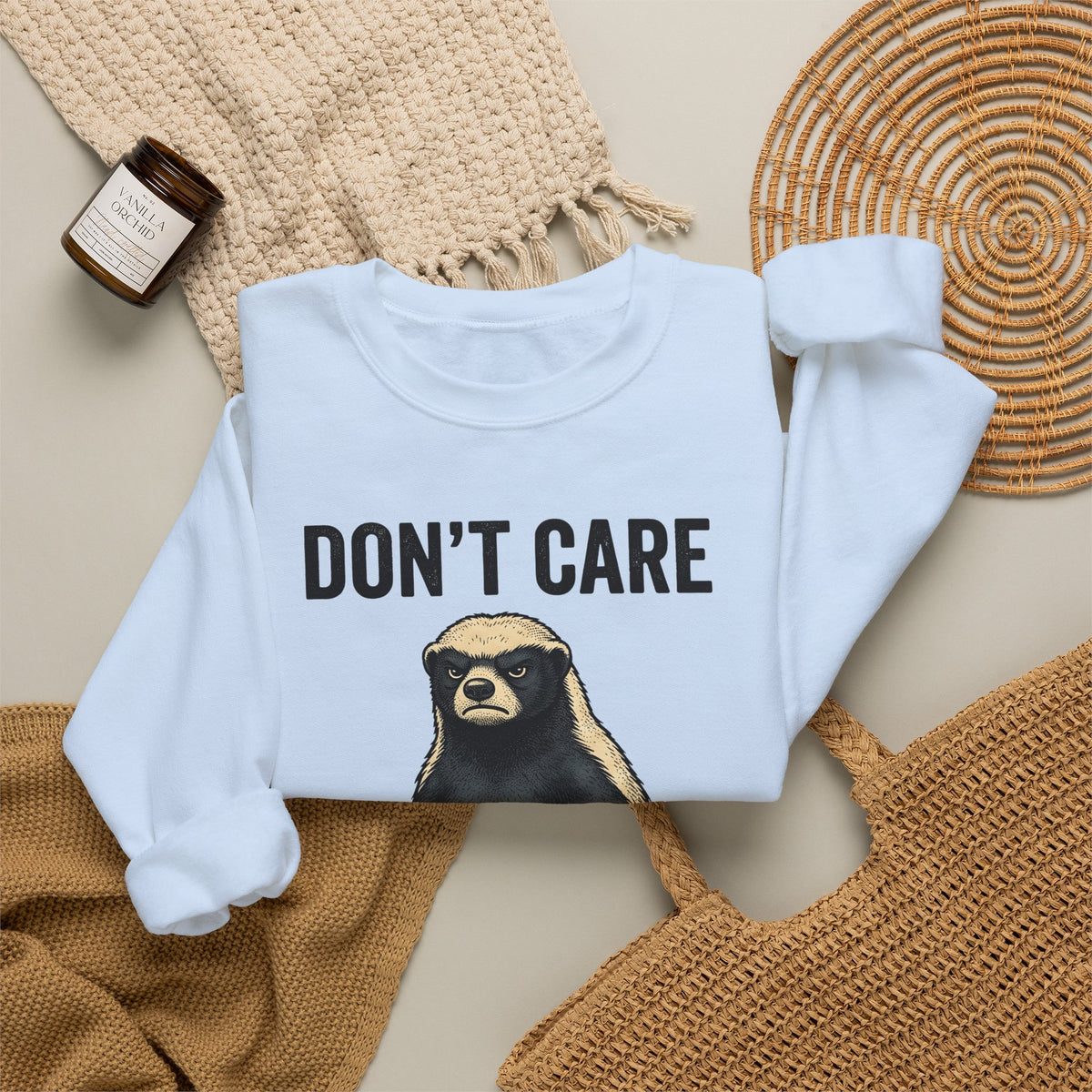 Honey Badger Boots Sweatshirt Cowgirl Wildlife Gift Women Retro Sweatshirt Combat Boots T