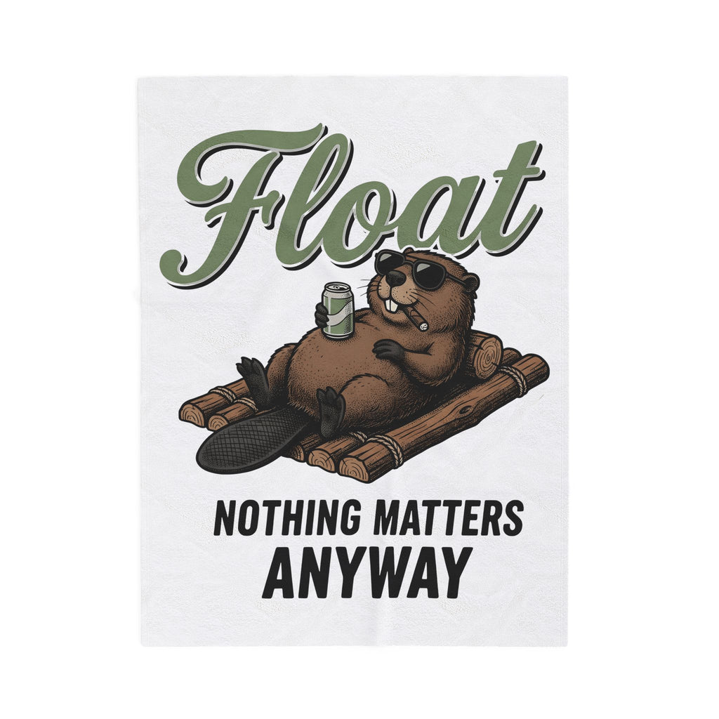 Beaver Float Blanket Cute Wildlife Gift Women Comic Blanket Dam Blanket Adorable Fan Cartoon Blanket Animal Graphic Retro Shades Blanket