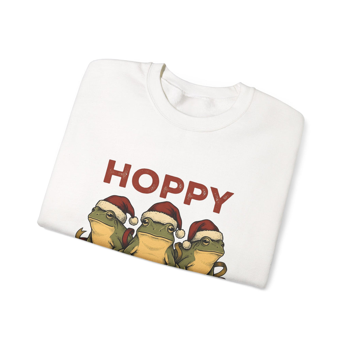 Frog Holiday Hats Christmas Wildlife Gift Cartoon Toad Xmas Fan Toad Animal Line Sash Sweatshirt