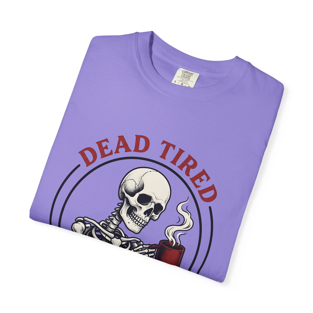 Skeleton Coffee Halloween Coffee Gift Tattoo Skull Coffee Horror Fan Traditional Caffeine Vintage T-Shirt