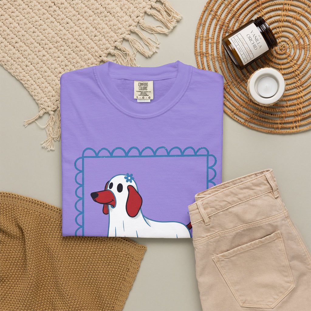 Dachshund Ghost Halloween Dog Gift Cartoon Wiener T-Shirt