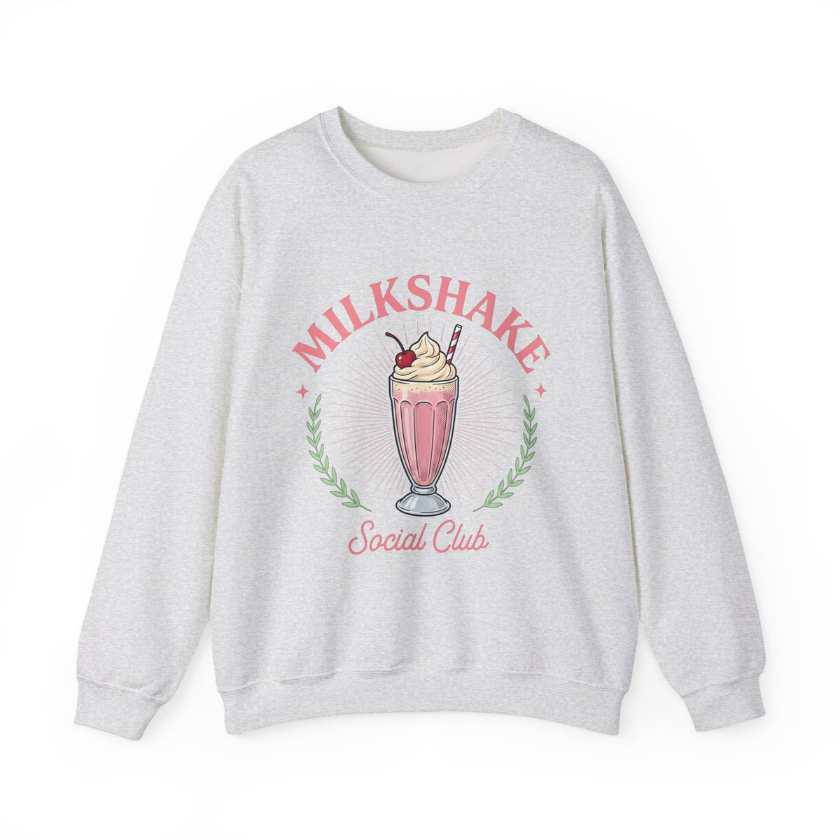 Milkshake Illustration Sweatshirt Desserts Cafe Gift Women Antique Sweatshirt Shake Sweatshirt Dessert Fan Retro Sweatshirt Coffee Graphic Vintage-Inspired