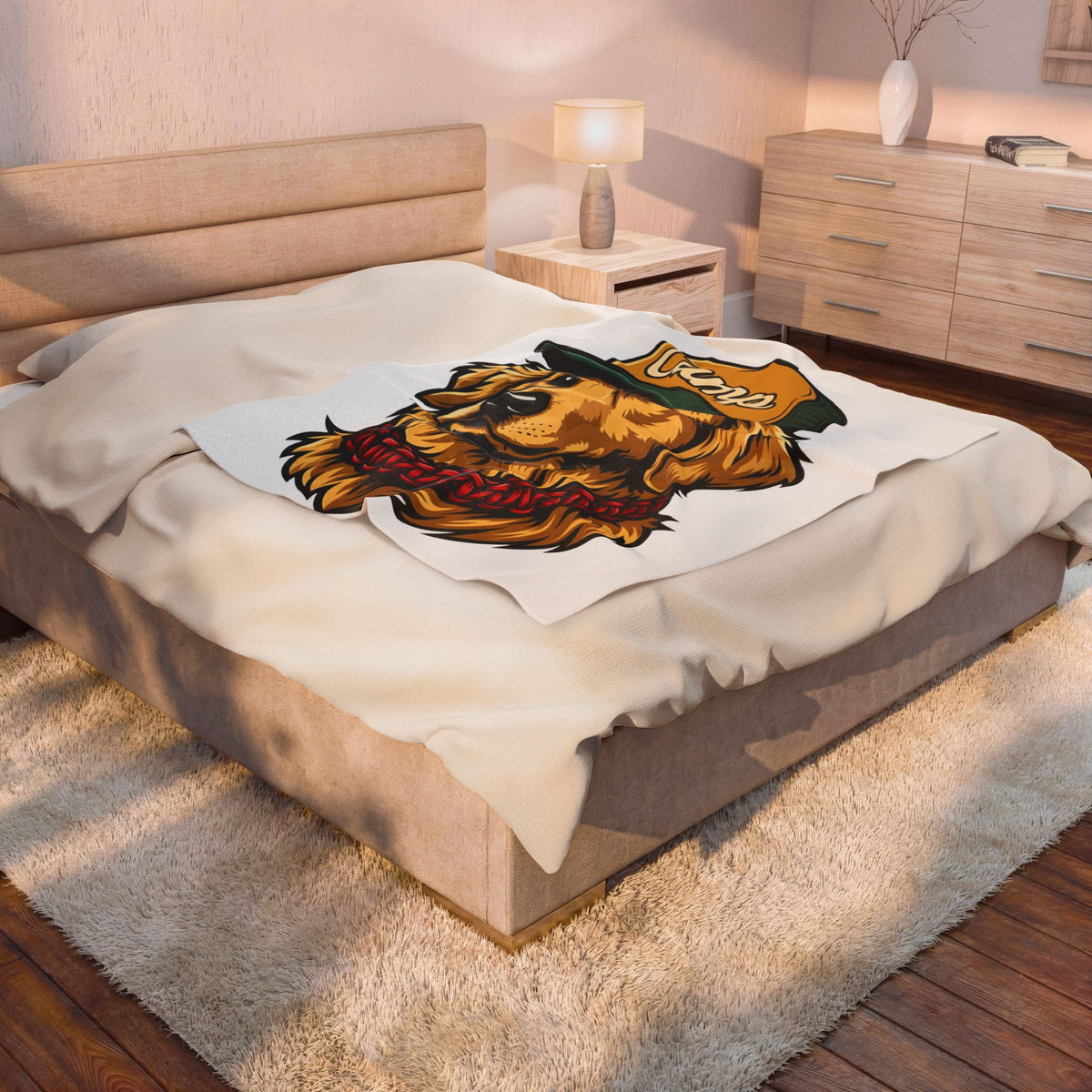 Golden Retriever Blanket Dog Hiking Gift Women Hand Drawn Blanket Retriever Blanket Dog Fan Illustrated Graphic Blanket Classic Cap Blanket