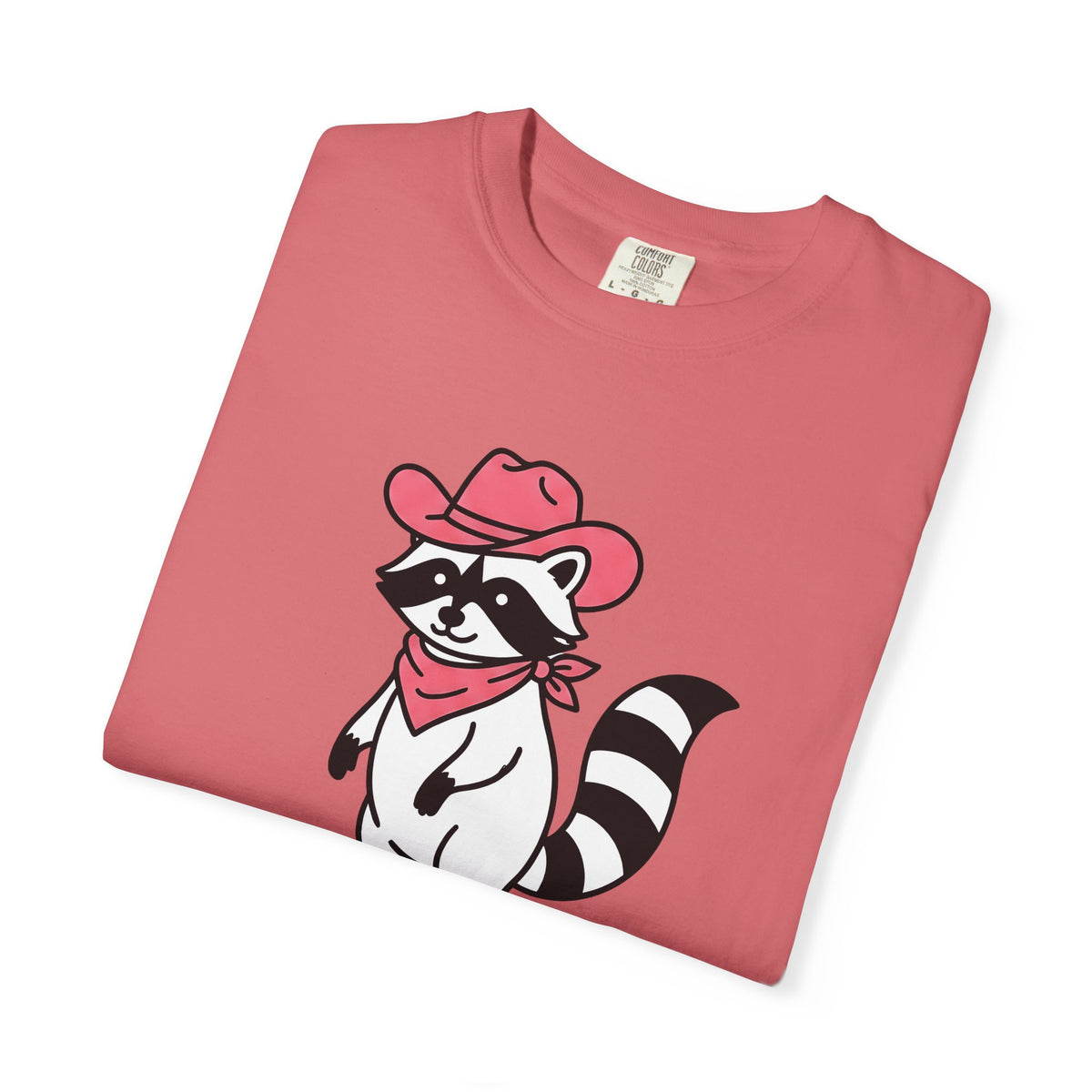 Raccoon Cowgirl T-Shirt Cowgirl Pet Gift Women Cartoon T-Shirt Raccoon T-Shirt Cowgirl Fan Cartoonish T-Shirt Animal Graphic Sketch Cowboy Hat