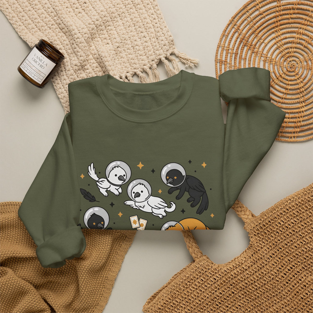 Cosmic Creature Mix Sweatshirt Funny Random Designs Beasts Gift Women Adorable Sweatshirt Monster Sweatshirt Humor Fan Cartoon Sweatshirt Creature Graphic