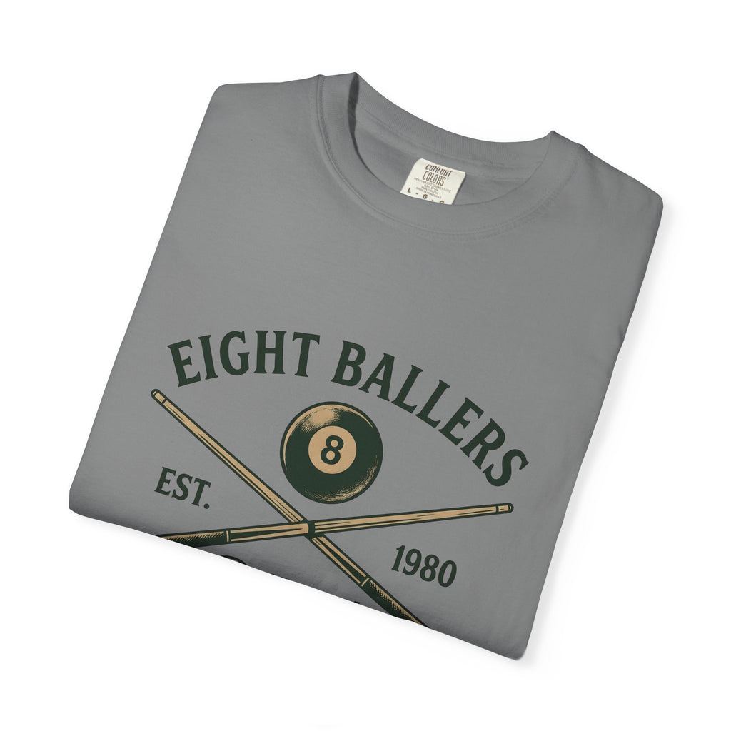 Eight Ball T-Shirt Billiards Bar Gift Women Vintage T-Shirt Magic Ball T-Shirt Pool Fan Distressed T-Shirt Pub Graphic Retro Pool Cues T-Shirt