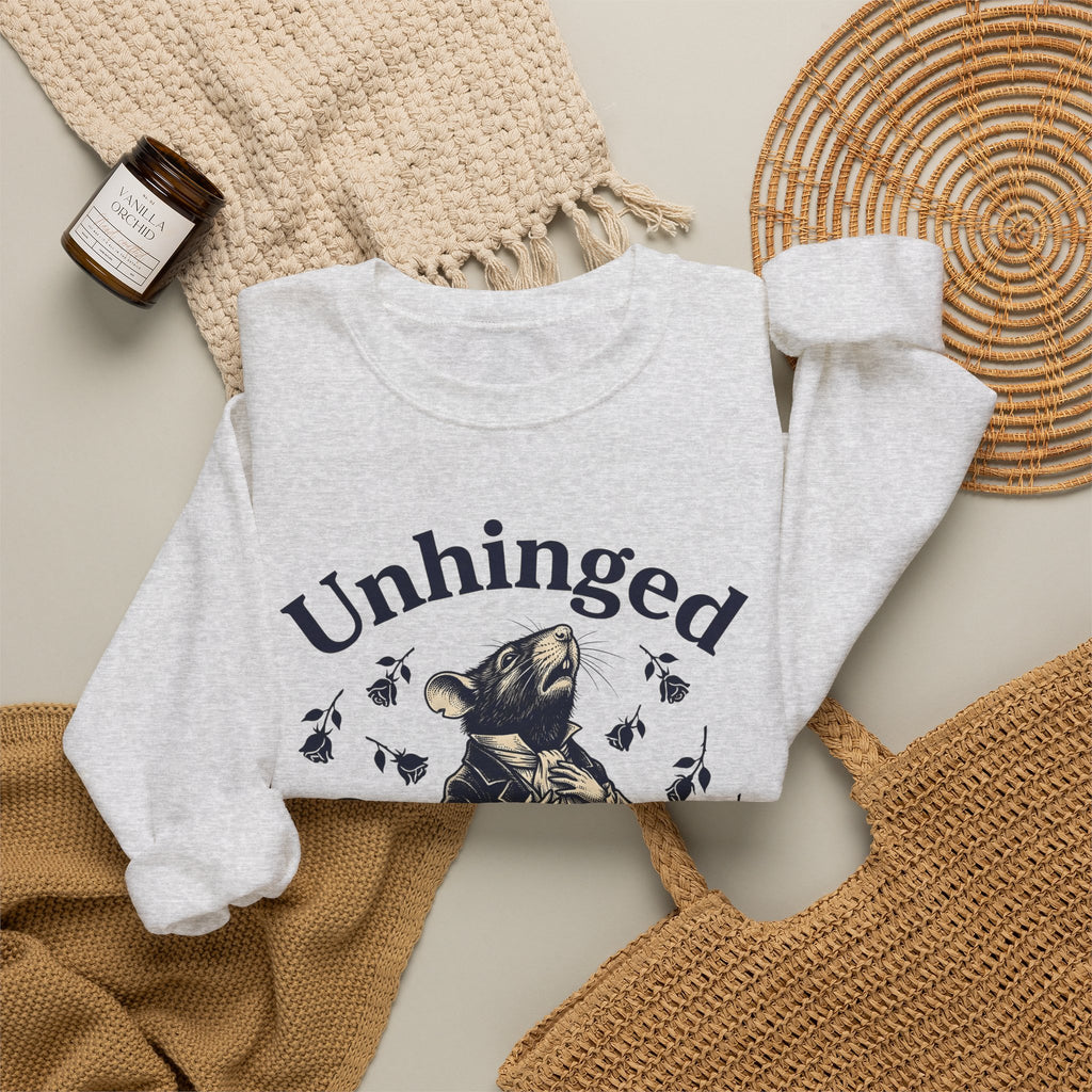 Dressed Mouse Sweatshirt Funny Pet Gift Women Retro Sweatshirt Mouse Sweatshirt Humor Fan Vintage Sweatshirt Animal Graphic Sketch Flower Sweatshirt