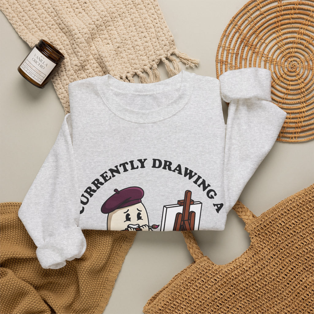 Apparition Illustrator Funny Gift Cartoon Ghost Artist Humor Fan Comic Visual Sweatshirt
